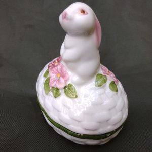 Bunny Rabbit Ceramic Trinket Box